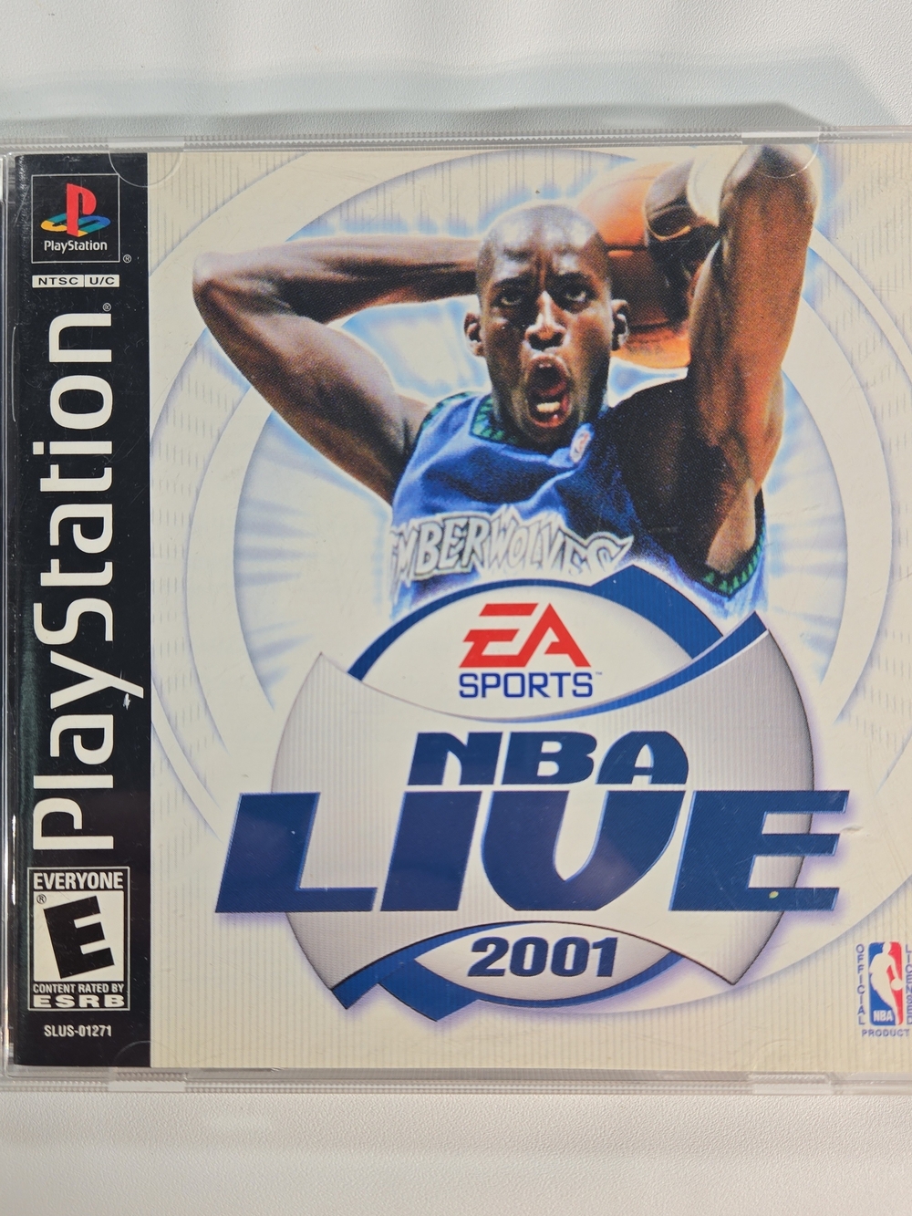 EA Sports NBA Live 2001 Back Cover - Blue & White